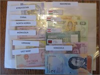 12 Foreign Banknote from 12 different countries