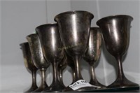 Set Of 8 Sterling S Monogrammed Goblets From Shand