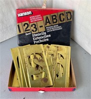 Brass Interlocking Number Stencils