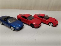 Ferrari, Mustang GT, Jaguar Die Cast Model Cars