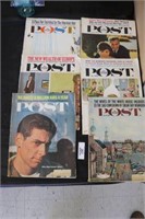 Five 1960's Saturday Evening Post Magazines