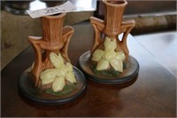 Pair of Roseville Candleholders