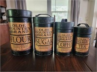 TIN Canisters - Old Country Brand, SET OF 4