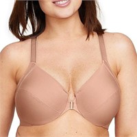 Glamorise Womens Front-Closure Wonderwire Bra Unde