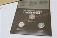 WWII Coins - l¢ - 5¢ - 10¢; 2 Kennedy Half