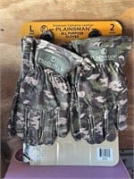 Plainsman Cabrette Leather Gloves, Large 2Pk