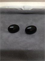Pair Black Onyx Stud Earrings