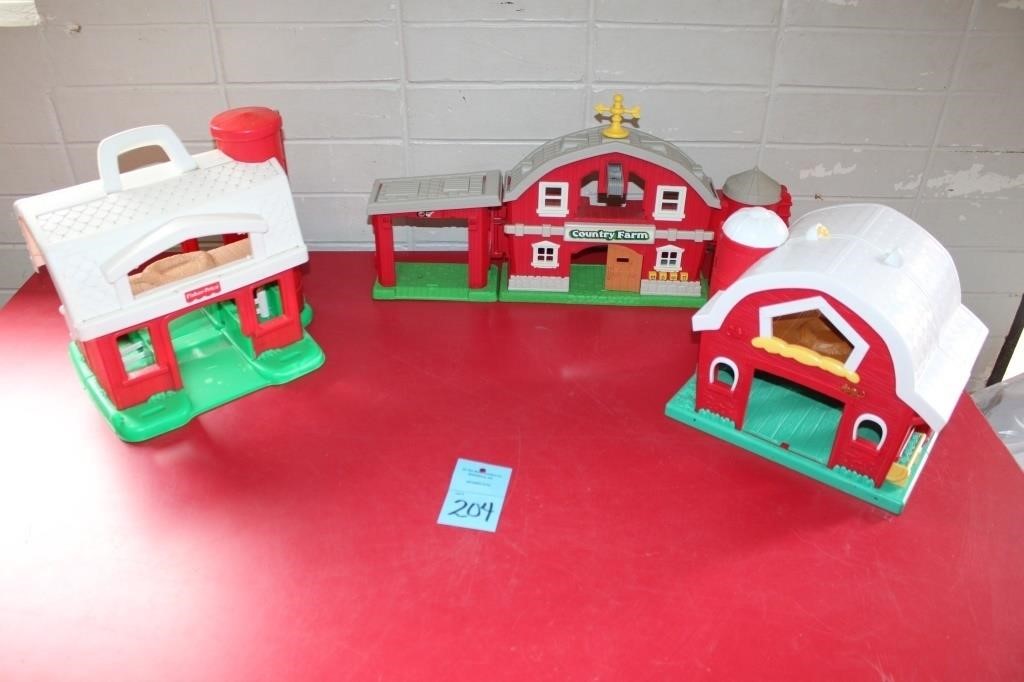 Set of 3 Red Barn Play Sets