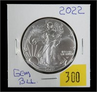 2022 Silver Eagle, gem BU