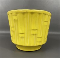 McCoy Pottery Yellow "Bamboo" Planter #378