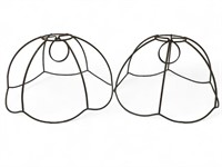 (2) Vintage Wire Umbrella Style Lampshade Molds