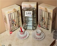 Set of 3, new in box curio cabinets. 13-1/2" t