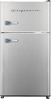 3.2 cu ft 2 Door Fridge and Freezer Stainless