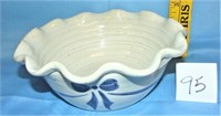 straw town pottery fluted bowl