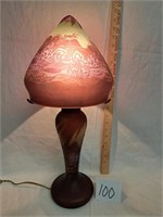 purple signed parlor lamp (see description)