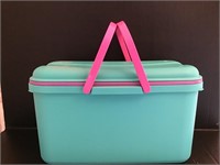 GREEN PINK CRAFT STORE CASE WITH EXTRA TUBS