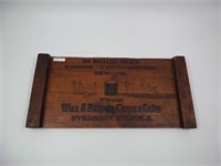 Wooden Advertising Box End - Will & Baumer Candle
