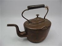 Large Early Copper Tea Pot