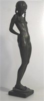 ART DECO-STYLED YOUNG GIRL , SIGNED "ANTHEUNIS"