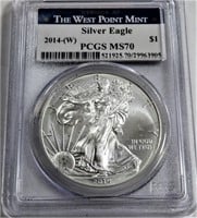 2014 West Point Mint MS 70 PERFECT Silver Eagle