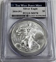 2014 West Point Mint MS 70 PERFECT Silver Eagle