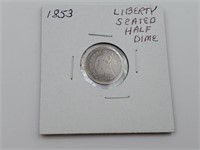 1853 US Liberty Seated Dime