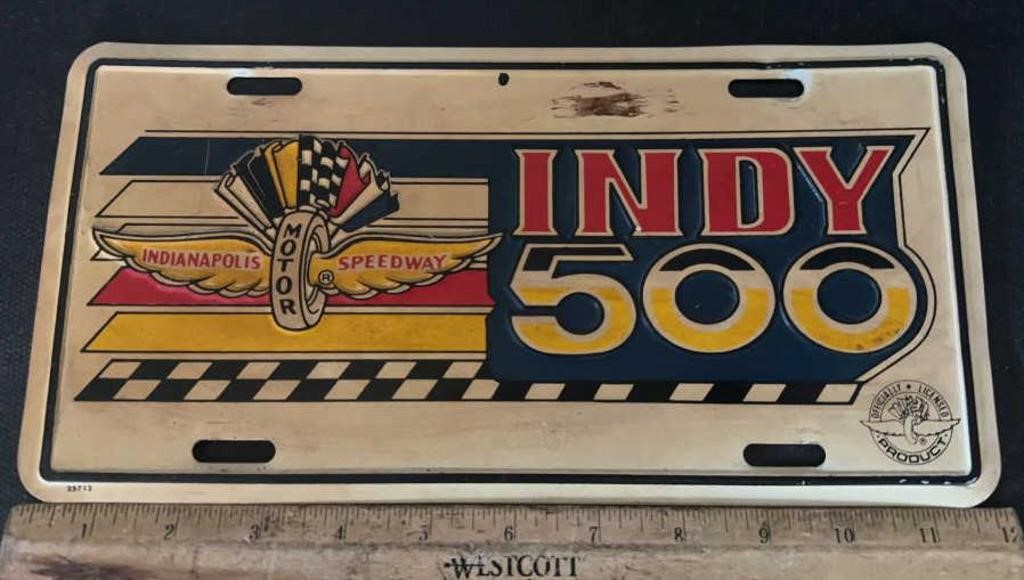 INDY "500" LICENSE PLATE