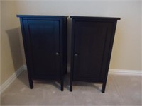 Pair of Wood Nightstand Cabinets