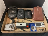 4 cameras with cases