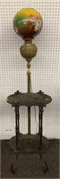 Floor Lamp With Brass Two Tier Stand Base