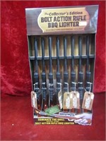 (8)NOS Bolt action rifle Barbeque lighters.