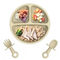 Wee Me Baby Suction Plate with Self-Feeding Spoon