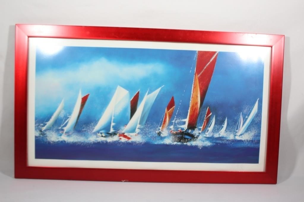 Victor Spahn Signed/Numbered Sailboat Litho