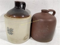 (2) Stone Jugs, (1)Western Stoneware