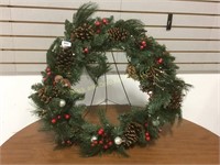Decorative wreath with stand