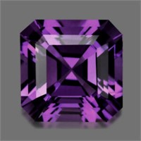Natural Asscher Purple Amethyst 10.00 MM - FL/VVS