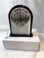 New Silver & Black Desk Clock