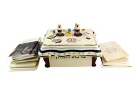 Mordechai Hazan Ceramic Box With Books
