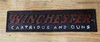 Winchester Cartridge and Guns Cast Iron Sign