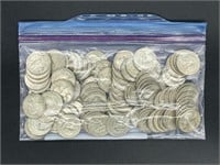 100 - silver quarters