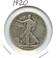 1920 Walking Liberty Silver Half Dollar