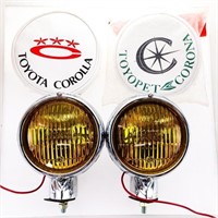 Pair Vintage Fog Lights 442 12 Volt - For Toyota C