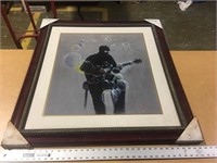 FRAMED GUITARIST PICTURE