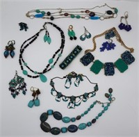 Blue / Green Costume Jewelry - Druzy & Stones