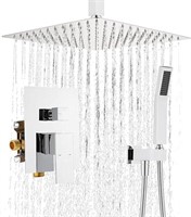 Square Ceiling Mount Rain Shower System KRUZOO Bra