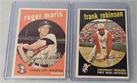Roger Maris & Frank Robinson 1959 Baseball Cards