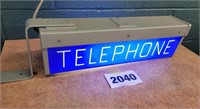 Lighted Telephone Booth Sign,