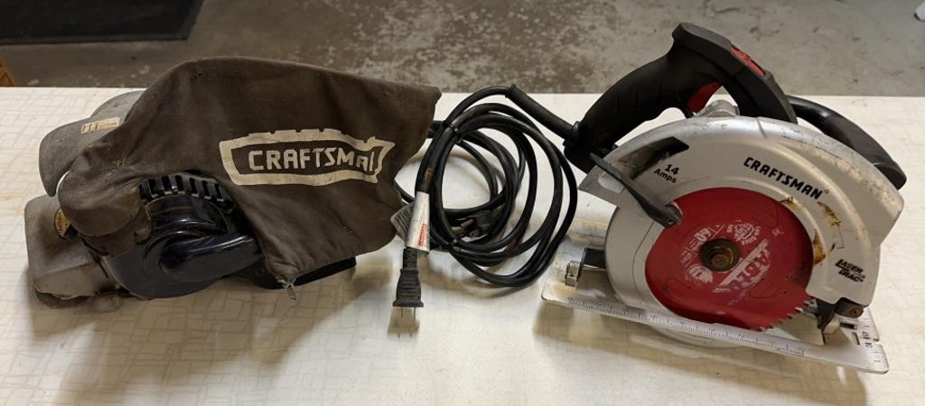 2 Corded Craftman Tools: Craftsman Dustless Belt