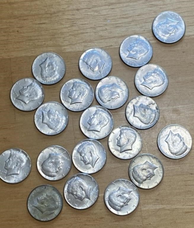 20 Kennedy Clad Half Dollars