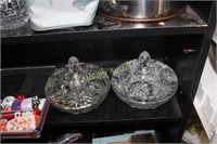 PRESSED GLASS CANDY DISHES